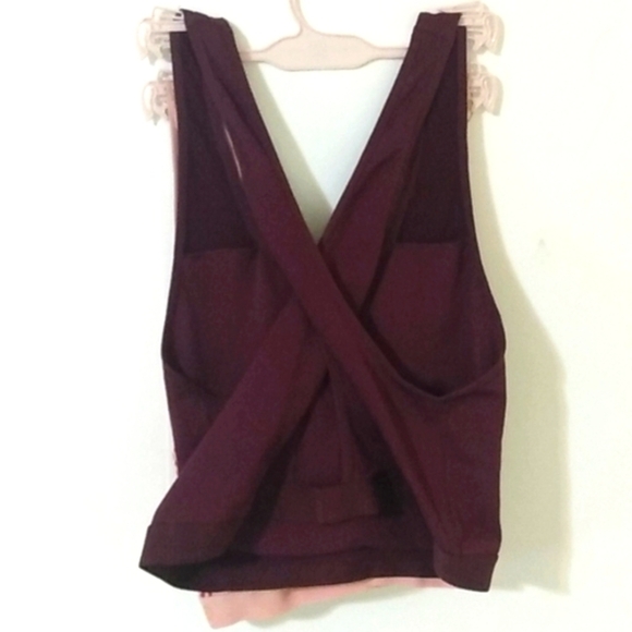 CHINESE LAUNDRY BURGUNDY LEOPARD SPORTS BRAS 2-Pc SET SIZE 2XL NWT - Picture 4 of 7